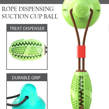 Pet Life ® 'Grip N' Play' Treat Dispensing Football Shaped Suction Cup Dog Toy
