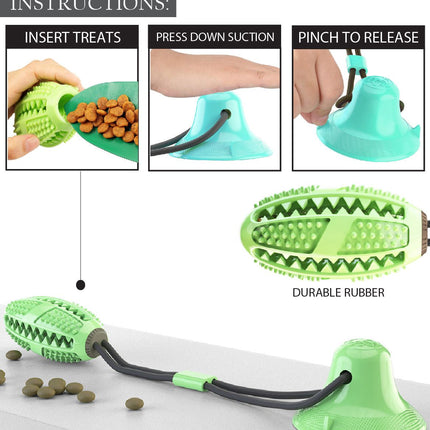 Pet Life ® 'Grip N' Play' Treat Dispensing Football Shaped Suction Cup Dog Toy