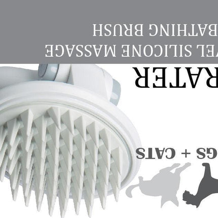 Pet Life ® 'Gyrater' Swivel Travel Silicone Massage Grooming Pet Brush