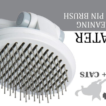 Pet Life ® 'Gyrater' Travel Self-Cleaning Swivel Grooming Pet Pin Brush