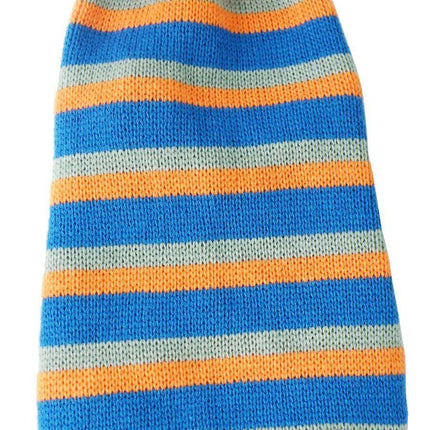 Pet Life ® Heavy Cable Knitted Striped Fashion Designer Polo Dog Sweater