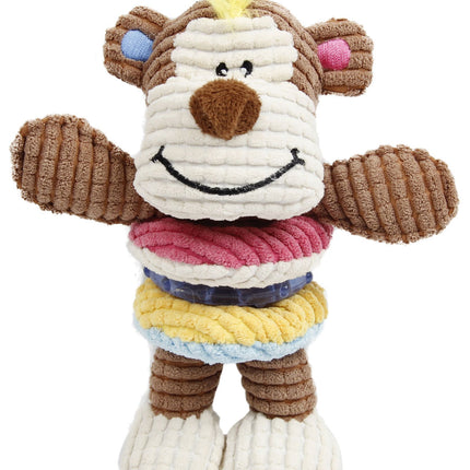 Pet Life ® 'Hugga-Bear' Plush Squeaking and Rubber Teething Newborn Puppy Dog Toy