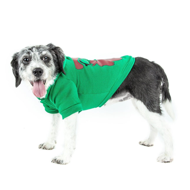 Pet Life ® LED Lighting 'Cool Santa Shades' Hooded Dog Costume Sweater w/ Included Batteries