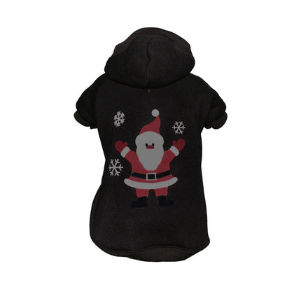 Pet Life ® LED Lighting 'Juggling Santa' Hooded Dog Costume Sweater w/ Included Batteries