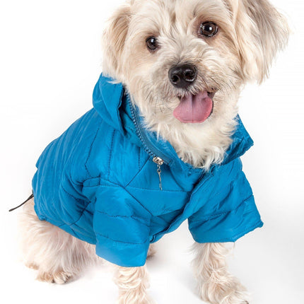Pet Life ® Lightweight Adjustable and Collapsible 'Sporty Avalanche' Dog Coat w/ Pop-out Zippered Hood