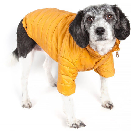Pet Life ® Lightweight Adjustable and Collapsible 'Sporty Avalanche' Dog Coat w/ Pop-out Zippered Hood