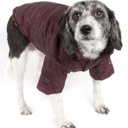 Pet Life ® Lightweight Adjustable and Collapsible 'Sporty Avalanche' Dog Coat w/ Pop-out Zippered Hood