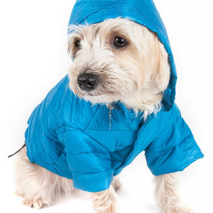 Pet Life ® Lightweight Adjustable and Collapsible 'Sporty Avalanche' Dog Coat w/ Pop-out Zippered Hood