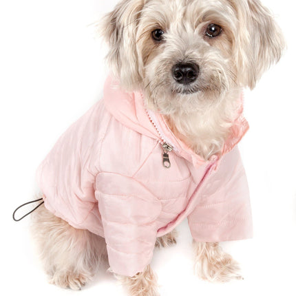 Pet Life ® Lightweight Adjustable and Collapsible 'Sporty Avalanche' Dog Coat w/ Pop-out Zippered Hood