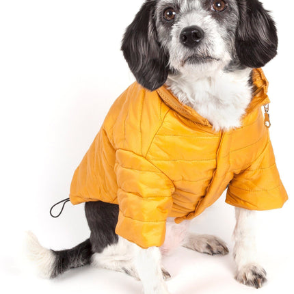 Pet Life ® Lightweight Adjustable and Collapsible 'Sporty Avalanche' Dog Coat w/ Pop-out Zippered Hood