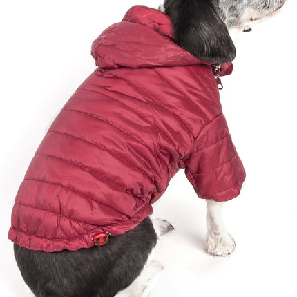 Pet Life ® Lightweight Adjustable and Collapsible 'Sporty Avalanche' Dog Coat w/ Pop-out Zippered Hood