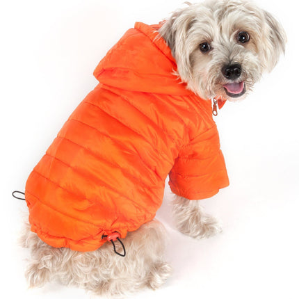 Pet Life ® Lightweight Adjustable and Collapsible 'Sporty Avalanche' Dog Coat w/ Pop-out Zippered Hood