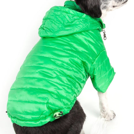 Pet Life ® Lightweight Adjustable and Collapsible 'Sporty Avalanche' Dog Coat w/ Pop-out Zippered Hood