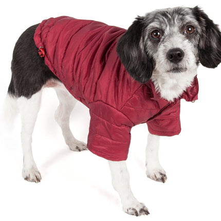 Pet Life ® Lightweight Adjustable and Collapsible 'Sporty Avalanche' Dog Coat w/ Pop-out Zippered Hood