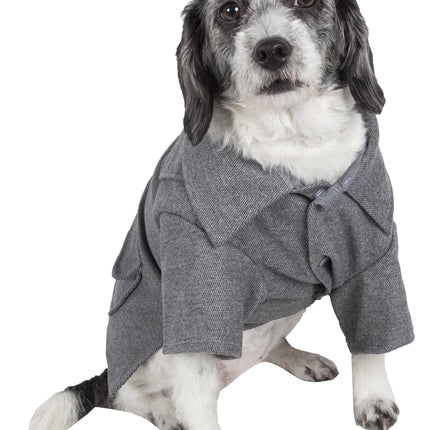 Pet Life ® 'Military Static' Rivited Fashion Collared Wool Dog Jacket Coat