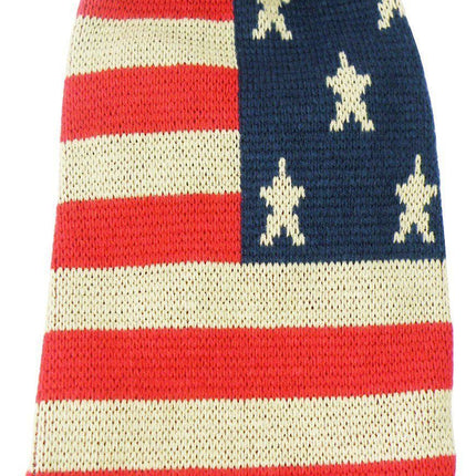 Pet Life ® 'Patriot Independence Star' Heavy Knitted Fashion Ribbed Turtle Neck Dog Sweater