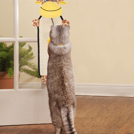 Pet Life ® 'Paw-Pleasant' Hanging Sisal & Jute Carpet Kitty Cat Scratcher with Toy