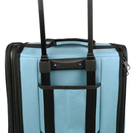 Pet Life ® 'Pawdon Me '  Wheeled Airline Approved Travel Collapsible Pet Dog Carrier