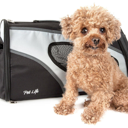Pet Life ® 'Phenom-Air' Airline Approved Collapsible Fashion Designer Pet Dog Carrier