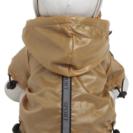 Pet Life ® 'Reflecta-Sport' Multi-Adjustable Reflective Weather-Proof Dog Raincoat w/ Removable Hood