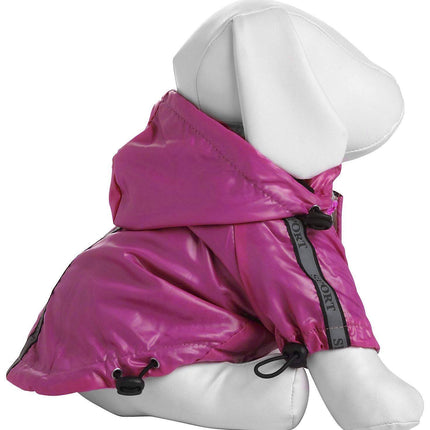 Pet Life ® 'Reflecta-Sport' Multi-Adjustable Reflective Weather-Proof Dog Raincoat w/ Removable Hood