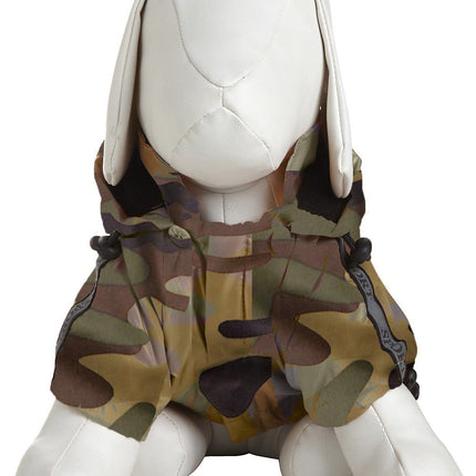 Pet Life ® 'Reflecta-Sport' Multi-Adjustable Reflective Weather-Proof Dog Raincoat w/ Removable Hood