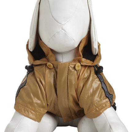 Pet Life ® 'Reflecta-Sport' Multi-Adjustable Reflective Weather-Proof Dog Raincoat w/ Removable Hood