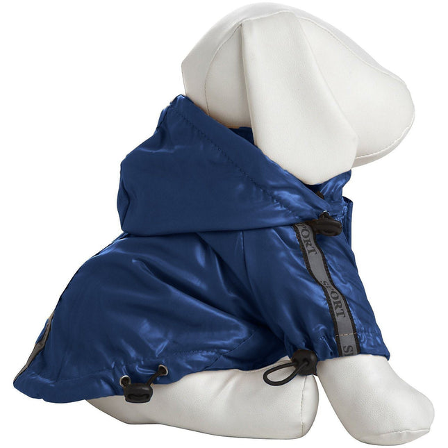 Pet Life ® 'Reflecta-Sport' Multi-Adjustable Reflective Weather-Proof Dog Raincoat w/ Removable Hood