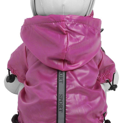 Pet Life ® 'Reflecta-Sport' Multi-Adjustable Reflective Weather-Proof Dog Raincoat w/ Removable Hood