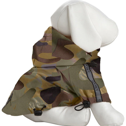 Pet Life ® 'Reflecta-Sport' Multi-Adjustable Reflective Weather-Proof Dog Raincoat w/ Removable Hood