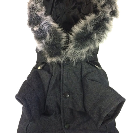 Pet Life ® 'Ruff-Choppered' Denim Fashioned Wool Dog Coat Jacket