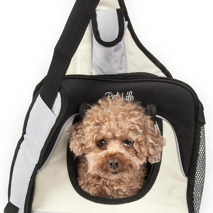 Pet Life ® Single Strap Over-The-Shoulder Hands Free Fashion Backpack Pet Dog Carrier