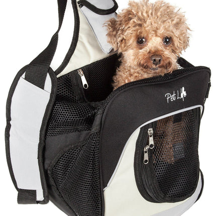 Pet Life ® Single Strap Over-The-Shoulder Hands Free Fashion Backpack Pet Dog Carrier