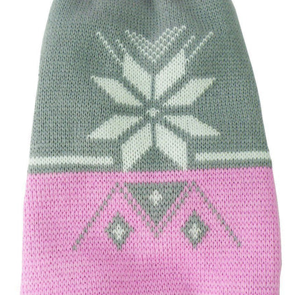 Pet Life ® Snow Flake Cable-Knitted Ribbed Fashion Turtle Neck Dog Sweater