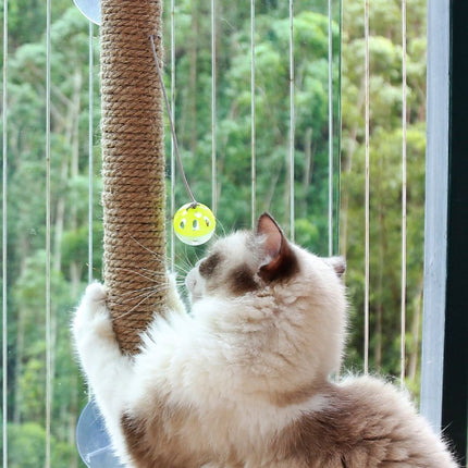 Pet Life ® 'Stick N' Claw' Sisal Rope and Toy Suction Cup Stick Shaped Cat Scratcher