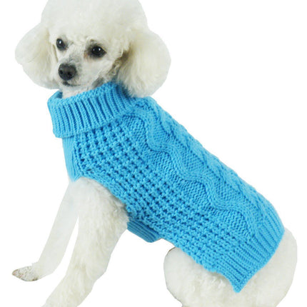 Pet Life ® 'Swivel-Swirl' Heavy Cable Knitted Fashion Designer Dog Sweater