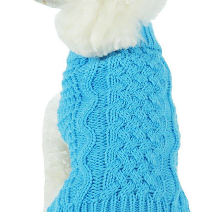 Pet Life ® 'Swivel-Swirl' Heavy Cable Knitted Fashion Designer Dog Sweater