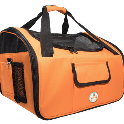 Pet Life ® 'Ultra-Lock' Collapsible Safety Travel Wire Folding Pet Dog Carseat Car Seat Carrier crate