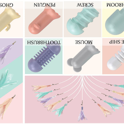 Pet Life ® 'Wander-cat' Customizeable and Extendable 10-in-1 Attachment Laser Cat Teaser