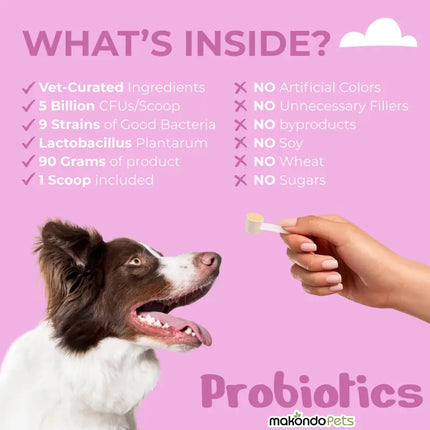 Probiotics for Dogs and Puppies. 90 Scoops