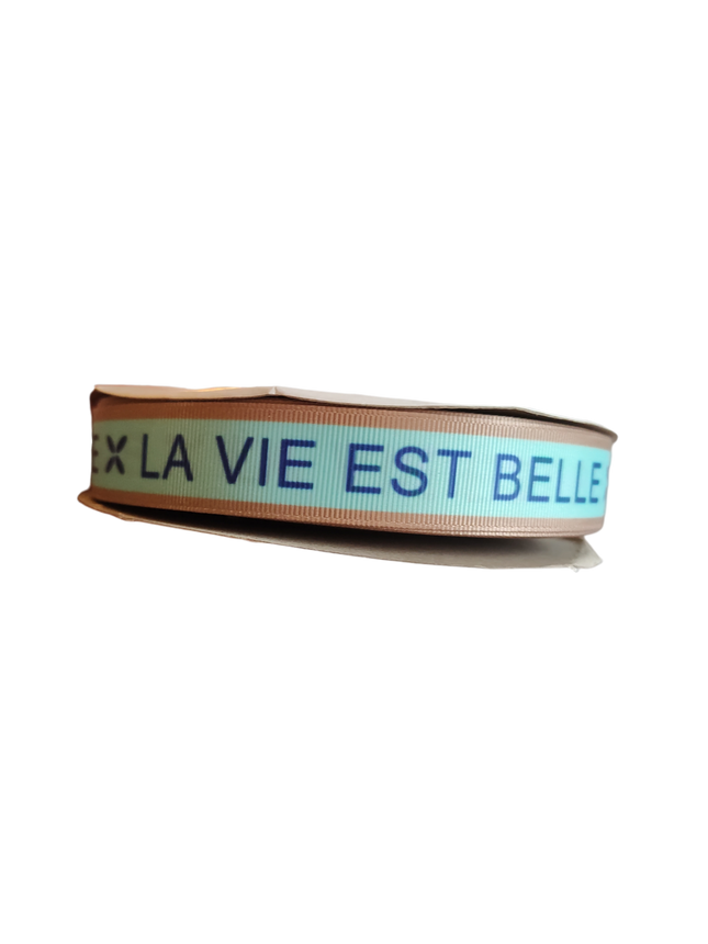 La Vie Est Belle Life Is Beautiful Nylon Dog Collar