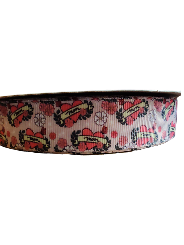 Mom Tattoo Nylon Dog Collar