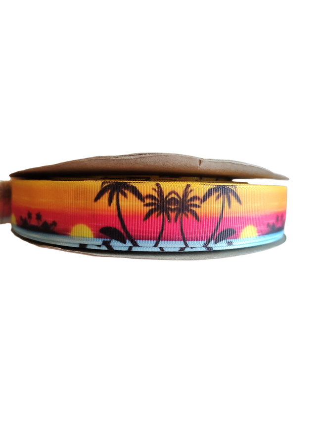 Neon Sunsets Nylon Dog Collar