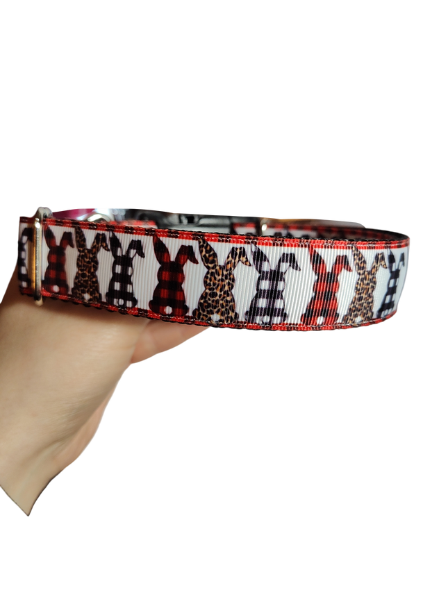 Patterned Bunnies Easter Nylon Dog Collar