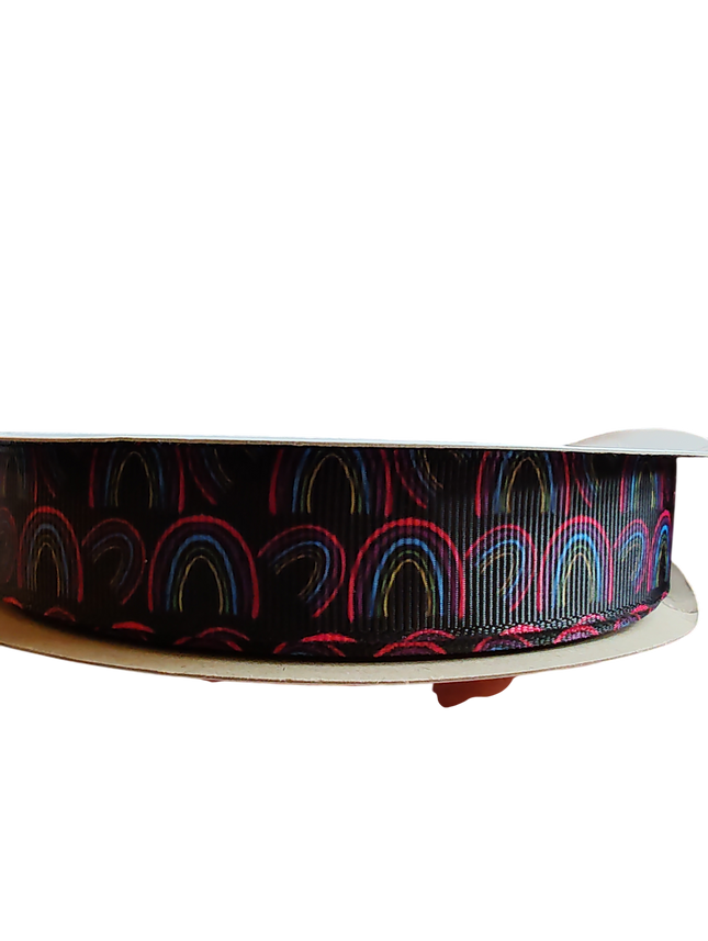 Neon Rainbow Nylon Dog Collar