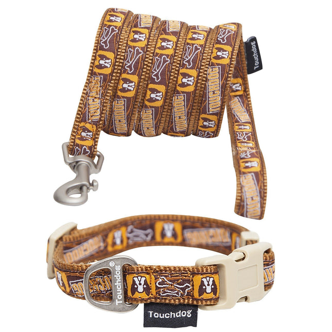 Touchdog ® 'Caliber' Designer Embroidered Fashion Pet Dog Leash and Collar Combination