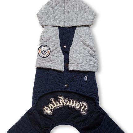 Touchdog ® Designer Quilted Full-Body Hooded Dog Sweater